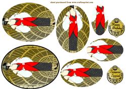 Golden Art Deco Girl