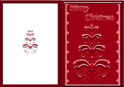 Xmas Tree Flourish in Red
