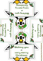 Penguin Shaped Card