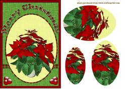 Oval Pointsettia Pyramage