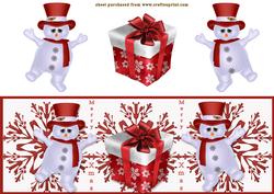 Red Dancing Snowman
