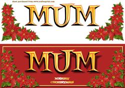 Mum Word Card in Gold