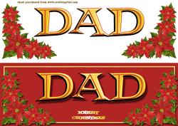 Dad Word Card in Gold