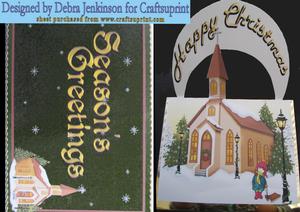 Xmas Church Insideout Card