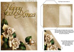 Gift Card Pocket with Roses