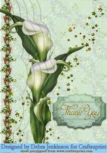 A4 Wavy Side Stacker Lily Card