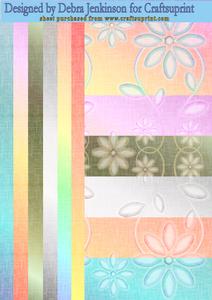 Fun Linen Floral Backing Sheets