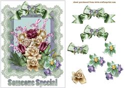 Lace Framed Bouquet
