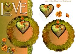 Metallic Love Heart