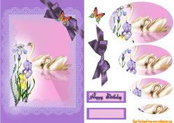 Swans and Irises