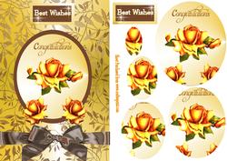 Best Wishes with Tea Roses
