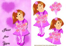 Little Girl with Bouquet