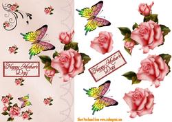 Rosebuds and Butterflies for Mum