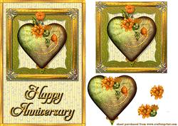 Framed Golden Heart