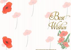 Best Wishes with Poppies