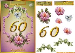 Gold 60th Birthday or Anniversary