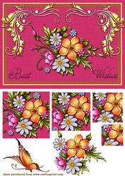 Flowers and Flourishes Pink