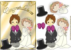 Wedding Couple in Gold
