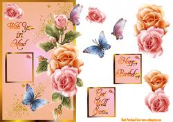 Butterflies with Roses