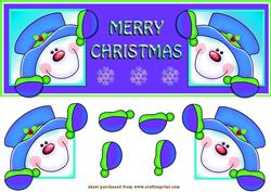 Peeking Snowman