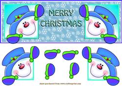 Peeking Snowman 2