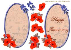 Oval Framed Poppy