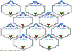 Snowman Tags