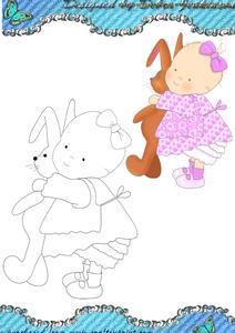 Baby Girl with Rabbit