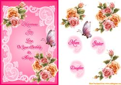 Lace and Roses Pink