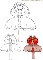 Ladybird on a Mushroom