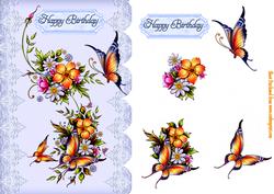 Lace, Flowers and Butterflies