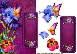 Iris and Pansies