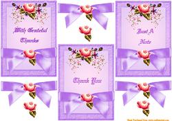 Three 'thank You' Notelets
