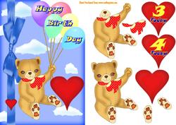 Birthday Bear and Balloons