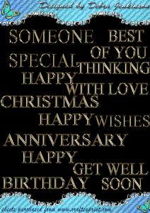 Gold Metallic Sentiments