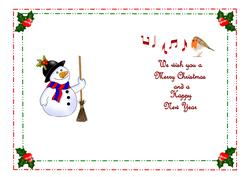 A Merry Christmas Insert
