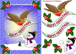 Christmas Robin and Snowman