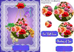 Get Well Rose Basket