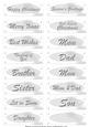 Silver Grey Sentiment Panels