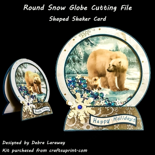 Snow Globe, Snowglobe, Shaker, Christmas, Card, Cutting File, Template, Card Blanks 