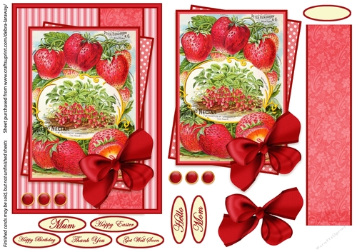 seed packet 3, strawberries, vintage, gardening, mothers day, Easter, get well, all occasion, flowers, mom, mum, birthday