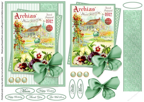 seed packet 10, vintage, gardening, mothers day, Easter, get well, all occasion, flowers, mom, mum, birthday, mint