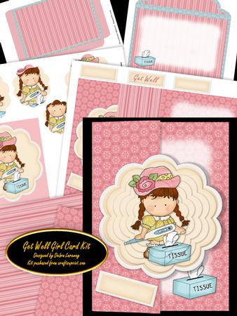 Get Well Girl Card Kit