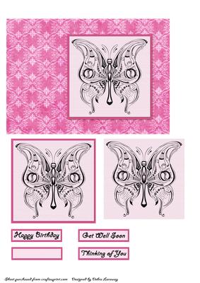 Paris Spring Butterfly in Pink