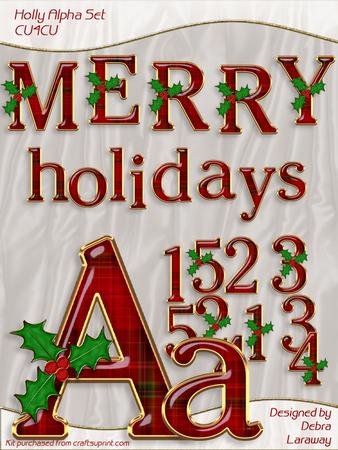 Decorative Holly Alpha Set Cu4cu