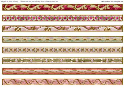 Elegant Jewelled Borders in Pink
