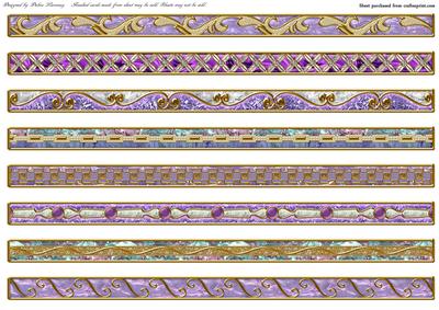Elegant Jewelled Borders in Purple