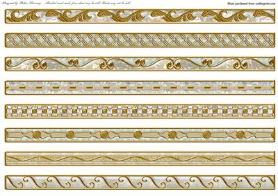 Elegant Jewelled Borders in White