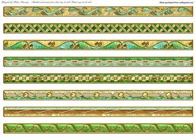Elegant Jewelled Borders in Spring Green and Yellow
