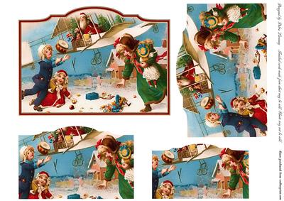 Santa Delivering Toys by Airplane - Main Image